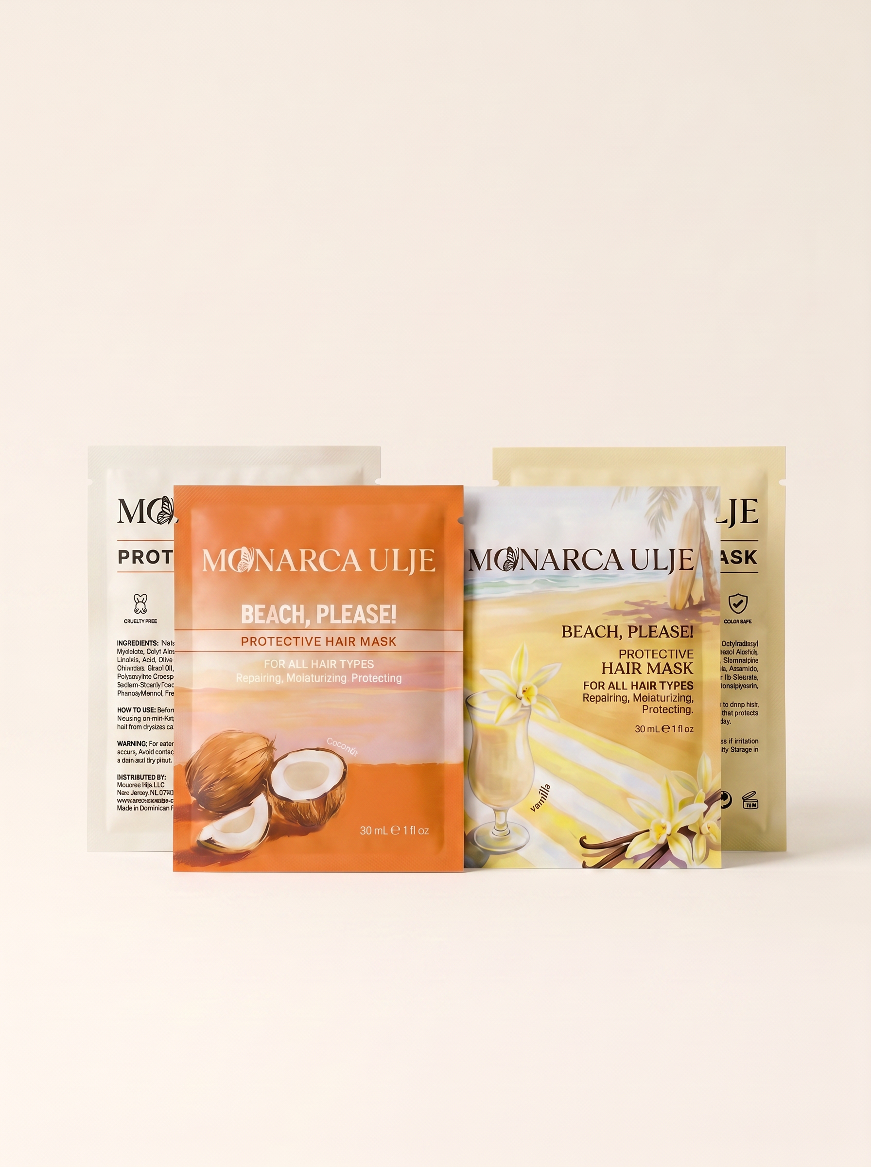 Beach Protective Hair Mask - Pack x4